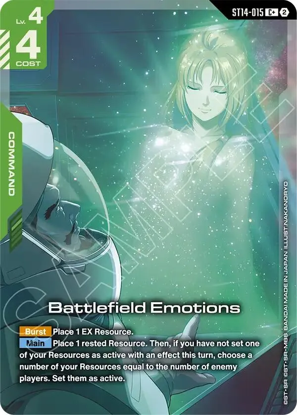Battlefield Emotions (C+) — Starter Deck 14: Heavy Dominion — Gundam Card Game