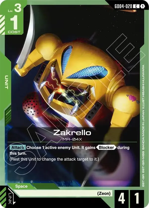 Zakrello — Phantom Aria — Gundam Card Game
