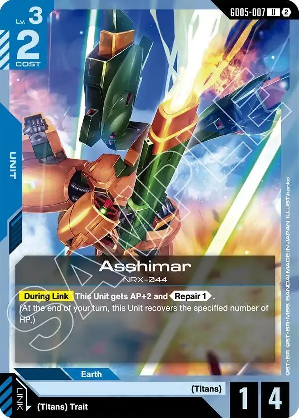 Asshimar — Freedom Ascension — Gundam Card Game