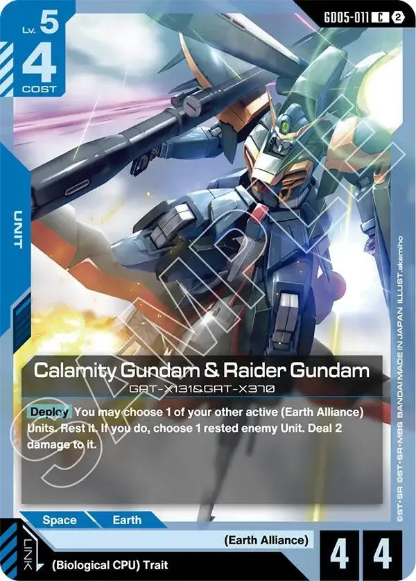 Calamity Gundam & Raider Gundam — Freedom Ascension — Gundam Card Game