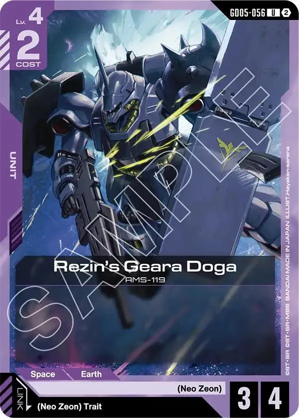 Rezin's Geara Doga — Freedom Ascension — Gundam Card Game