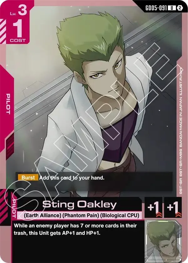 Sting Oakley — Freedom Ascension — Gundam Card Game
