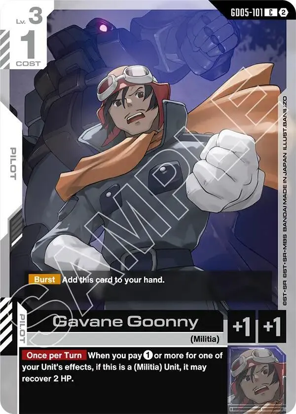 Gavane Goonny — Freedom Ascension — Gundam Card Game