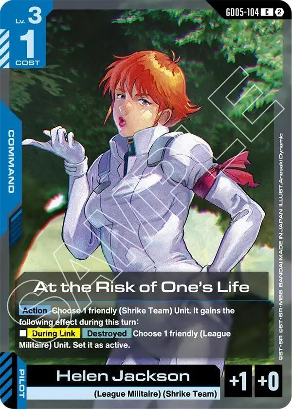 At the Risk of One's Life — Freedom Ascension — Gundam Card Game