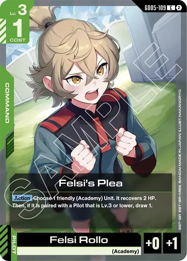 Felsi's Plea — Freedom Ascension — Gundam Card Game