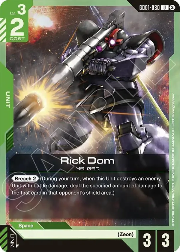 Rick Dom from Deck Build Box Freedom Ascension - Gundam Card Game