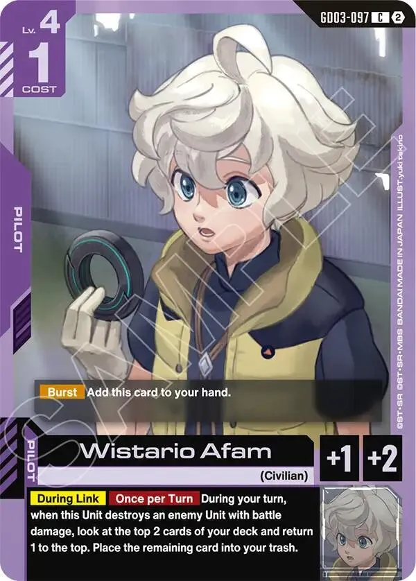 Wistario Afam — Deck Build Box Freedom Ascension — Gundam Card Game