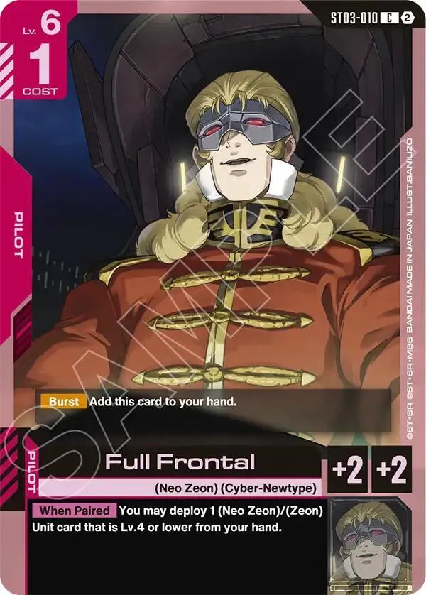 Full Frontal — Deck Build Box Freedom Ascension — Gundam Card Game