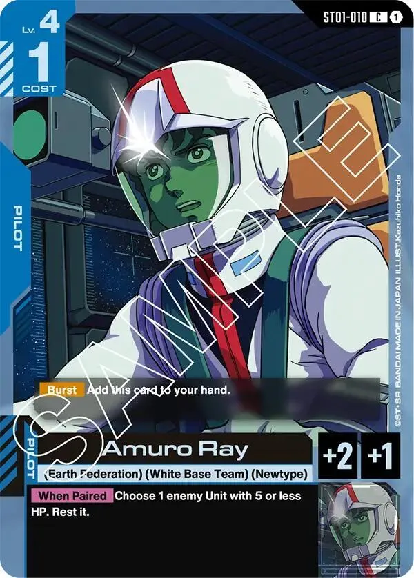 Amuro Ray from Starter Deck 01: Heroic Beginnings - Gundam Card Game