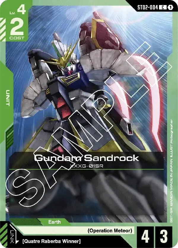Gundam Sandrock — Starter Deck 02: Wings of Advance — Gundam Card Game