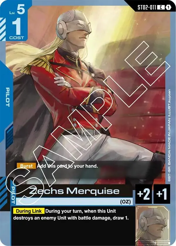 Zechs Merquise — Starter Deck 02: Wings of Advance — Gundam Card Game