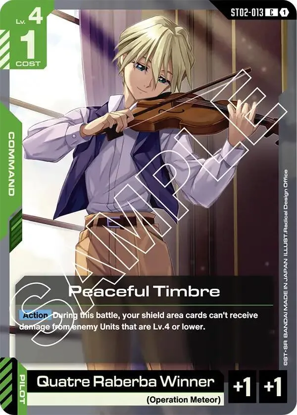 Peaceful Timbre — Starter Deck 02: Wings of Advance — Gundam Card Game