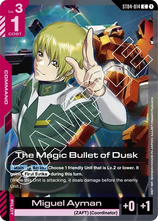 The Magic Bullet of Dusk — Starter Deck 04: SEED Strike — Gundam Card Game