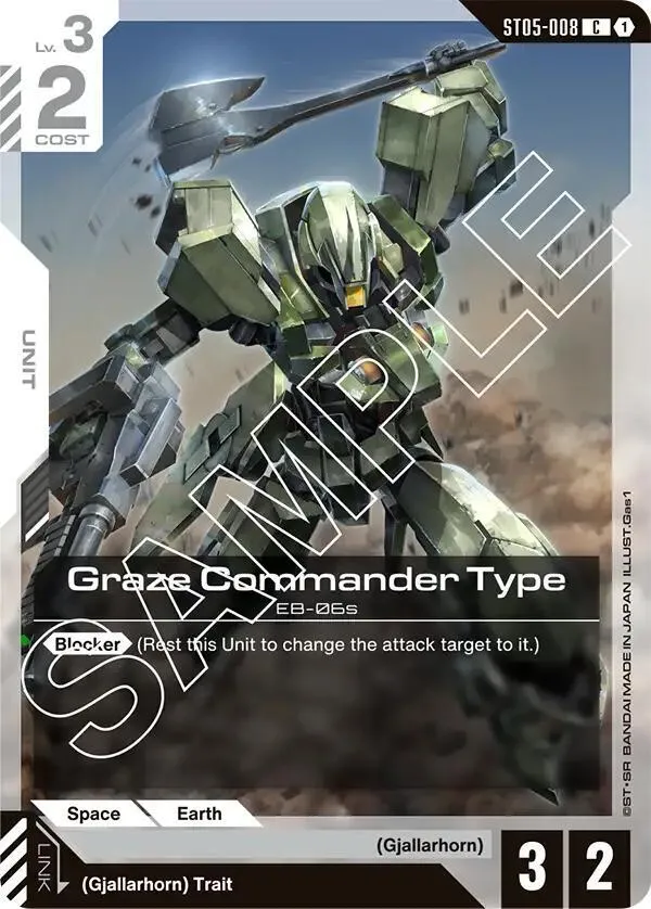 Graze Commander Type — Starter Deck 05: Iron Bloom — Gundam Card Game