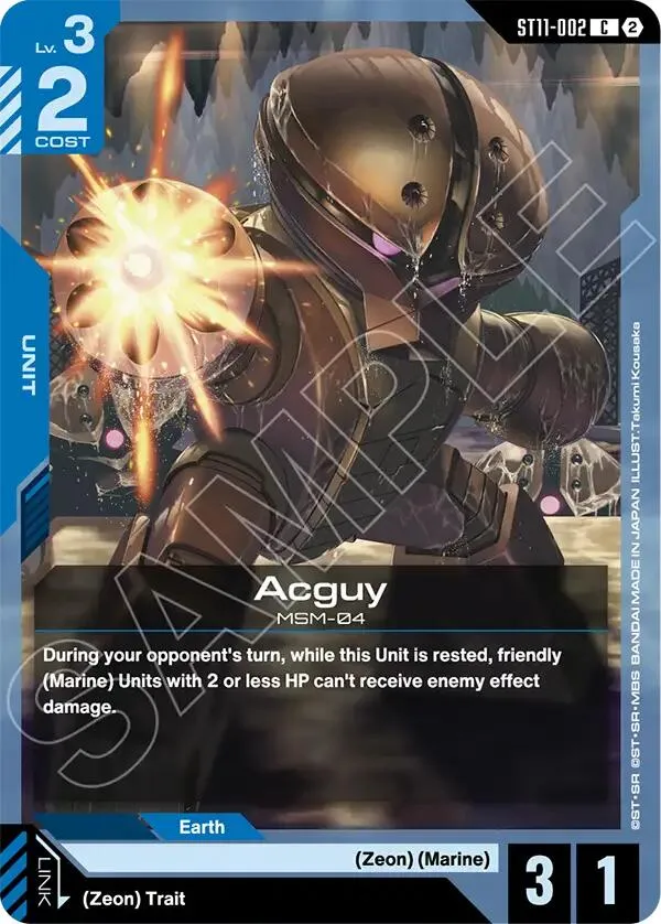Acguy — Starter Deck 11: Aquatic Assault — Gundam Card Game