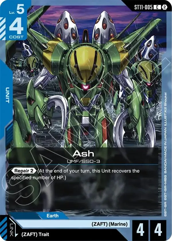 Ash — Starter Deck 11: Aquatic Assault — Gundam Card Game