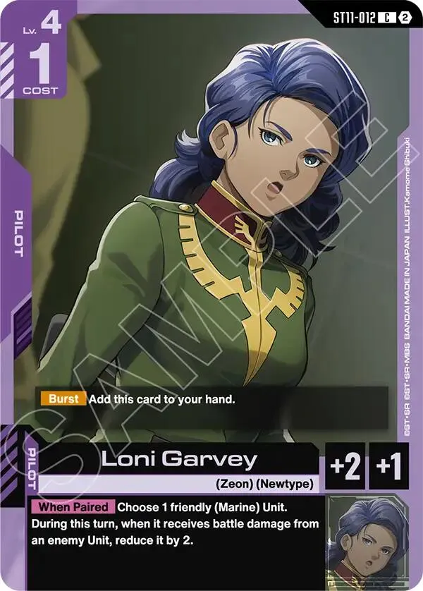 Loni Garvey — Starter Deck 11: Aquatic Assault — Gundam Card Game