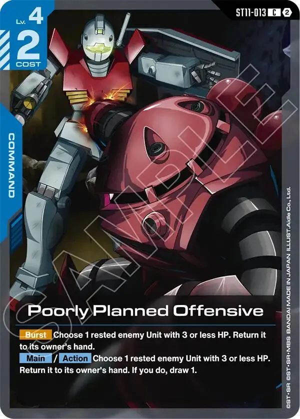 Poorly Planned Offensive — Starter Deck 11: Aquatic Assault — Gundam Card Game