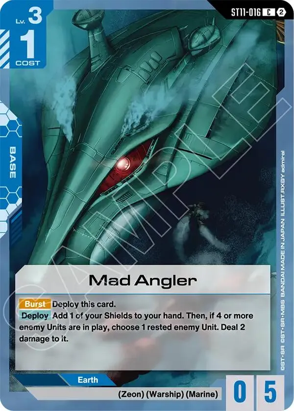 Mad Angler — Starter Deck 11: Aquatic Assault — Gundam Card Game
