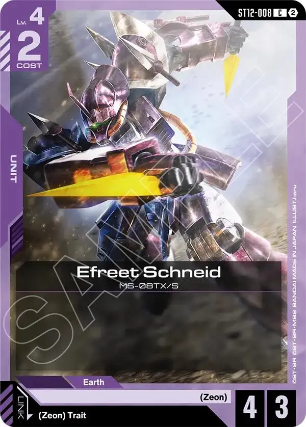 Efreet Schneid — Starter Deck 12: Raging Onslaught — Gundam Card Game