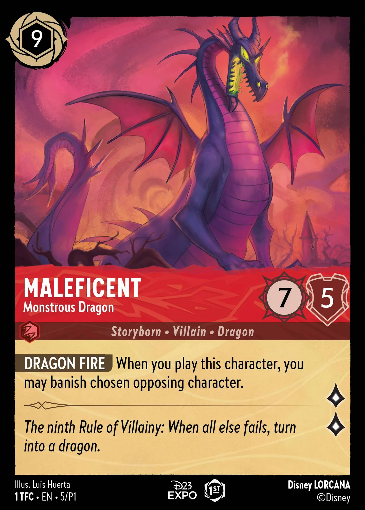 Maléfique - Dragon monstrueux — Promos - Year 1 — Lorcana