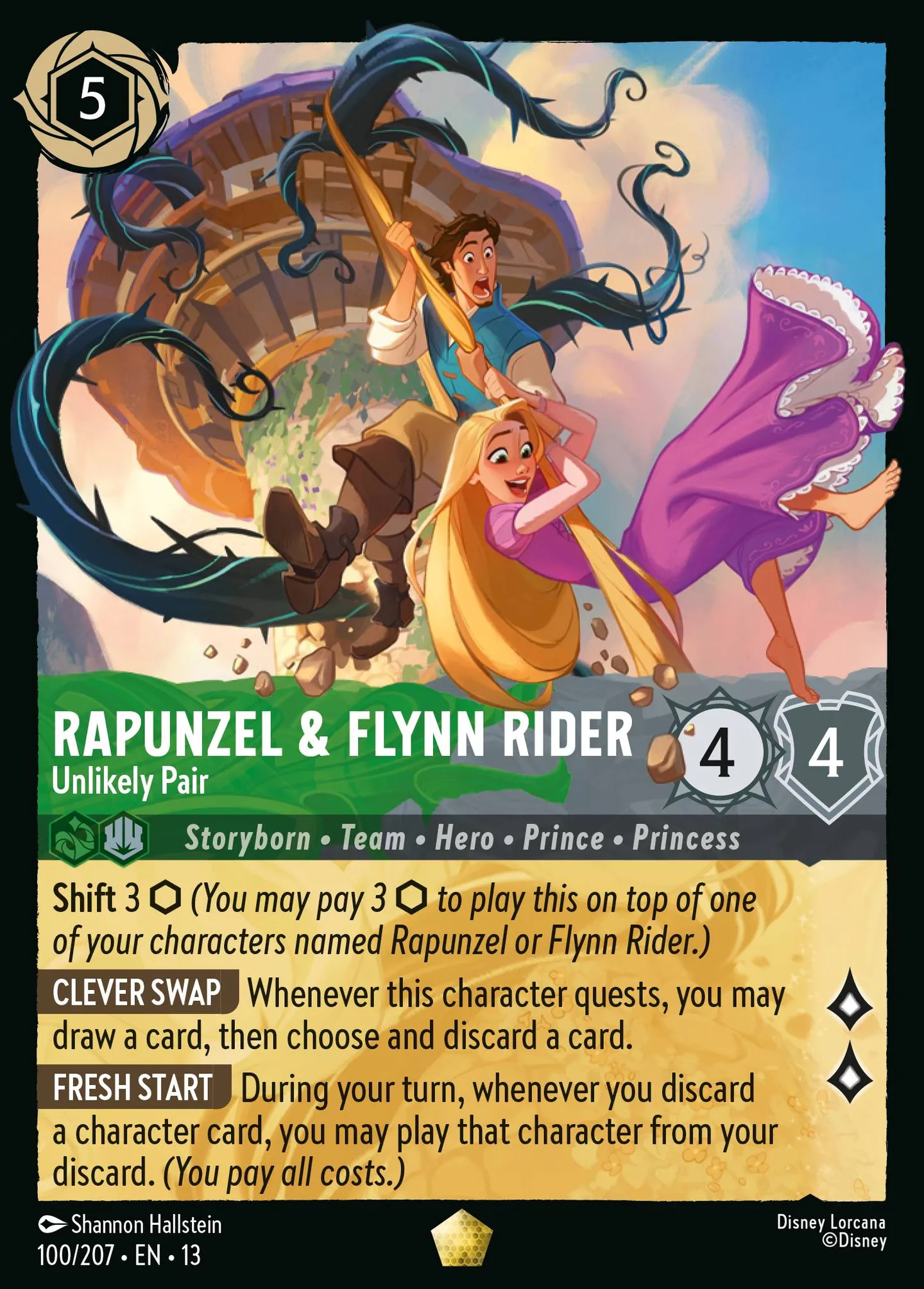 Rapunzel & Flynn Rider - Unlikely Pair — Attack of the Vine! — Lorcana