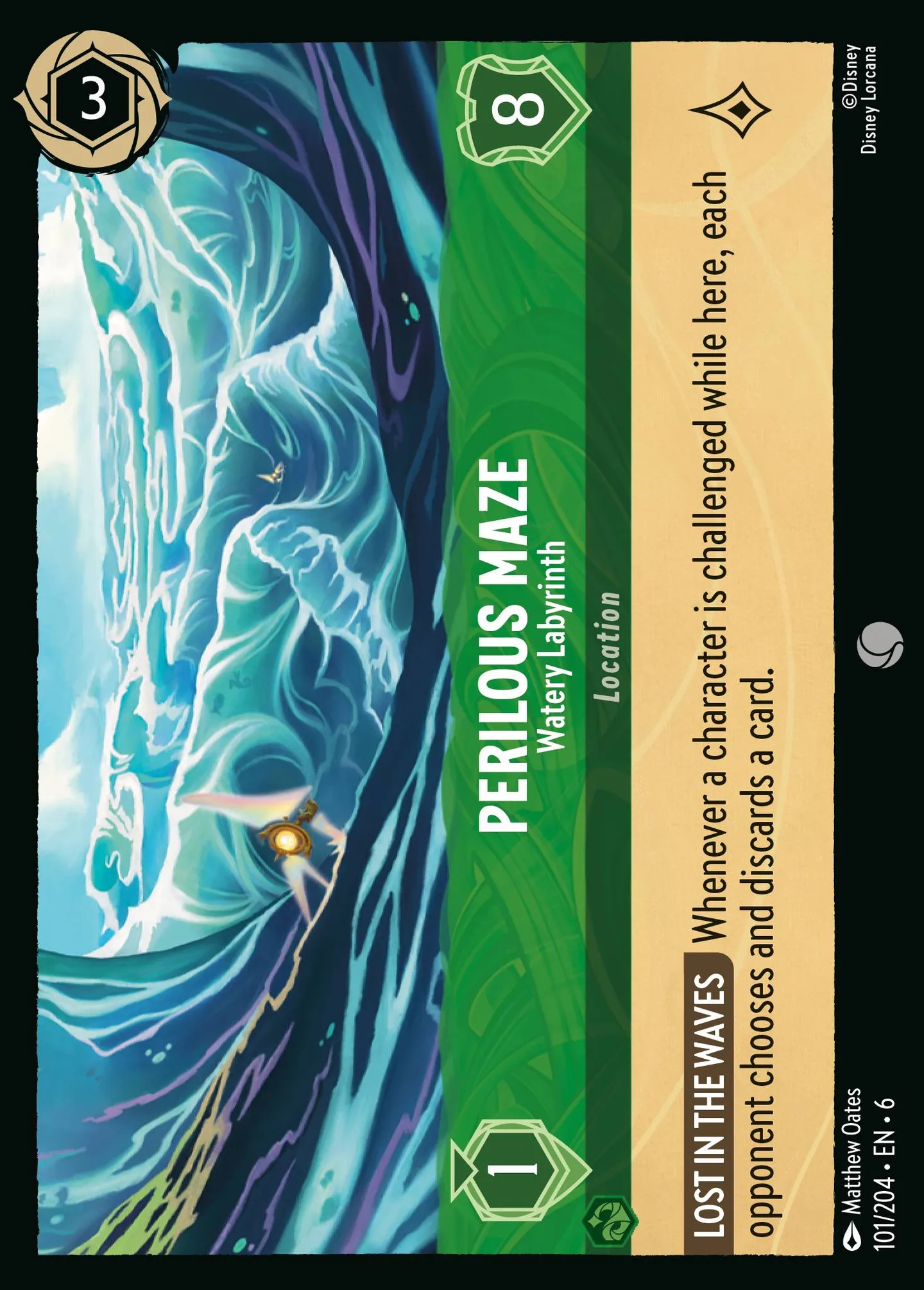 Perilous Maze - Watery Labyrinth — Azurite Sea — Lorcana