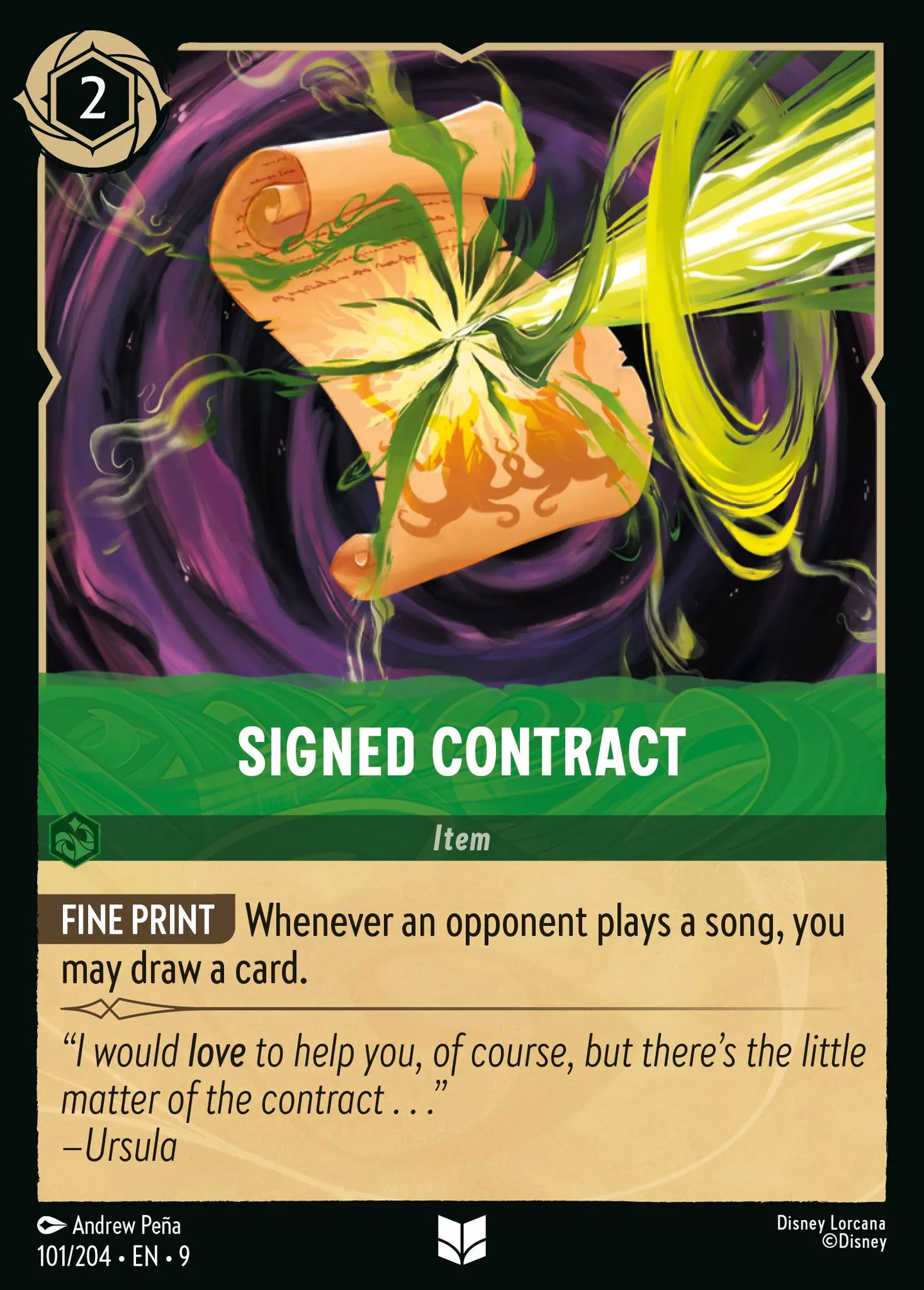 Contrat signé — Fabled — Lorcana
