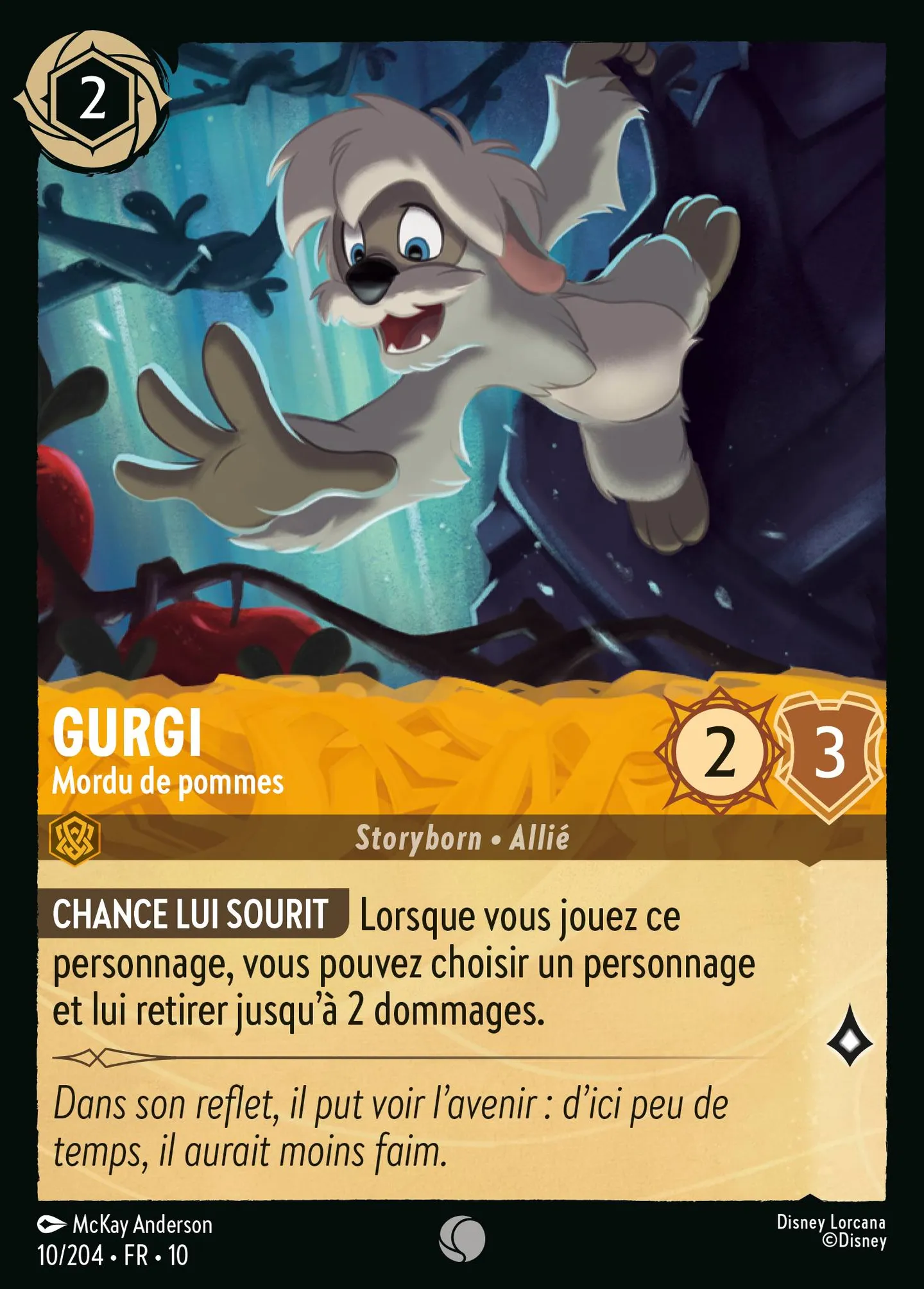 Gurgi - Mordu de pommes — Whispers in the Well — Lorcana