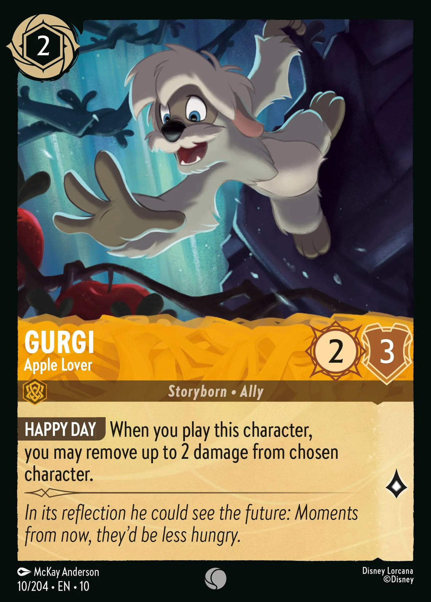 Gurgi - Mordu de pommes — Whispers in the Well — Lorcana