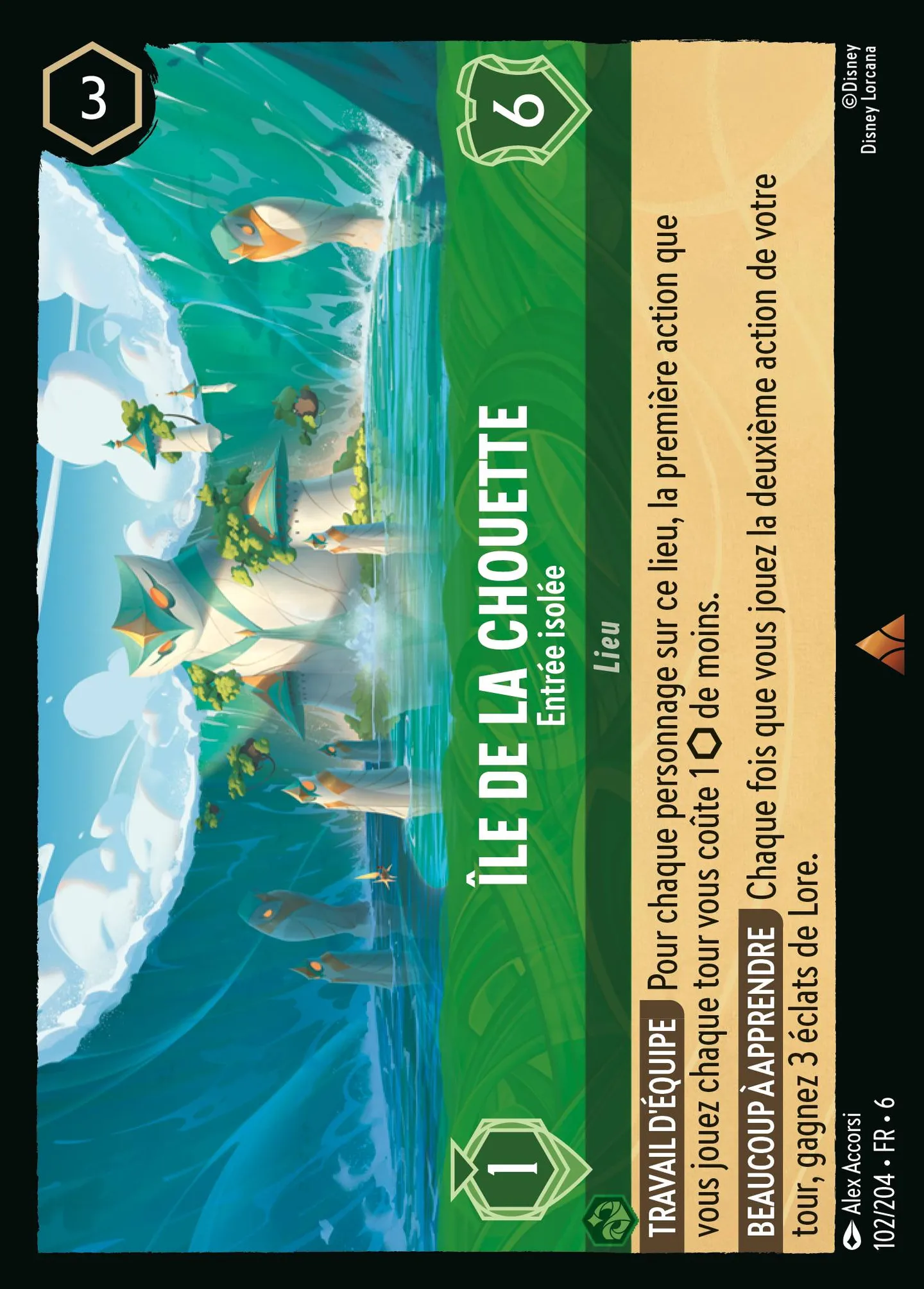 Île de la Chouette - Entrée isolée — Azurite Sea — Lorcana