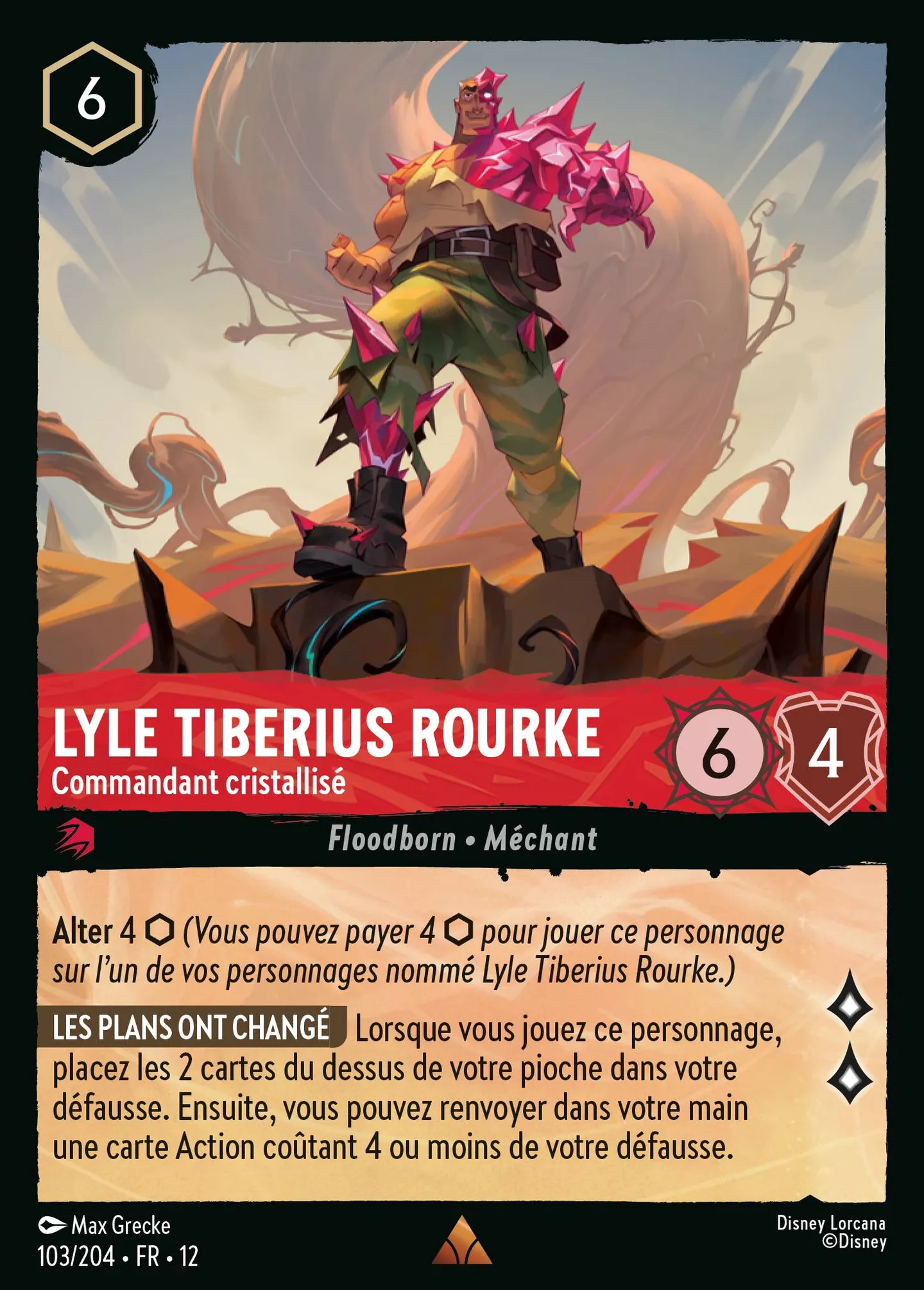 Lyle Tiberius Rourke - Commandant cristallisé — Wilds Unknown — Lorcana