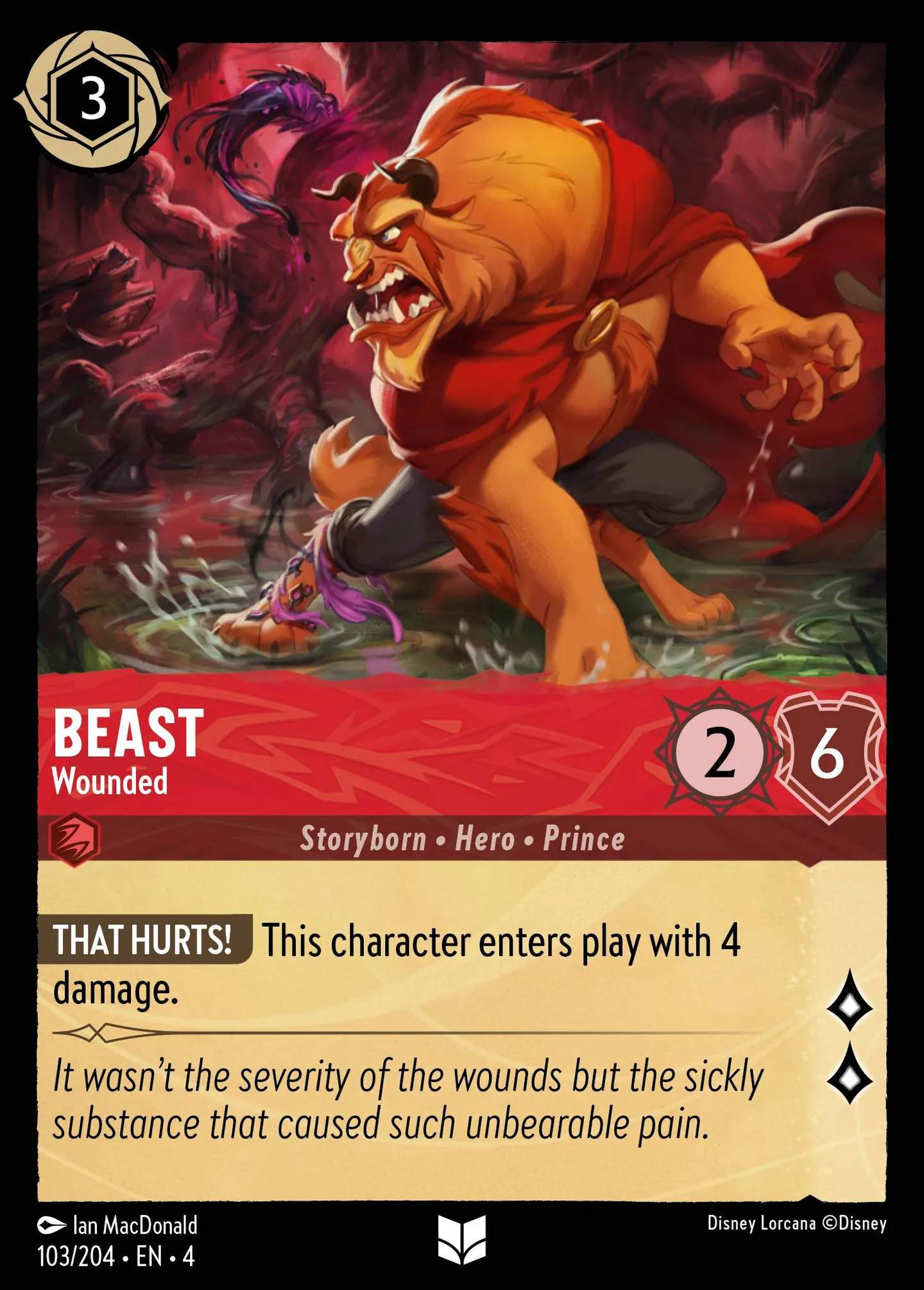 Beast - Wounded — Ursula's Return — Lorcana