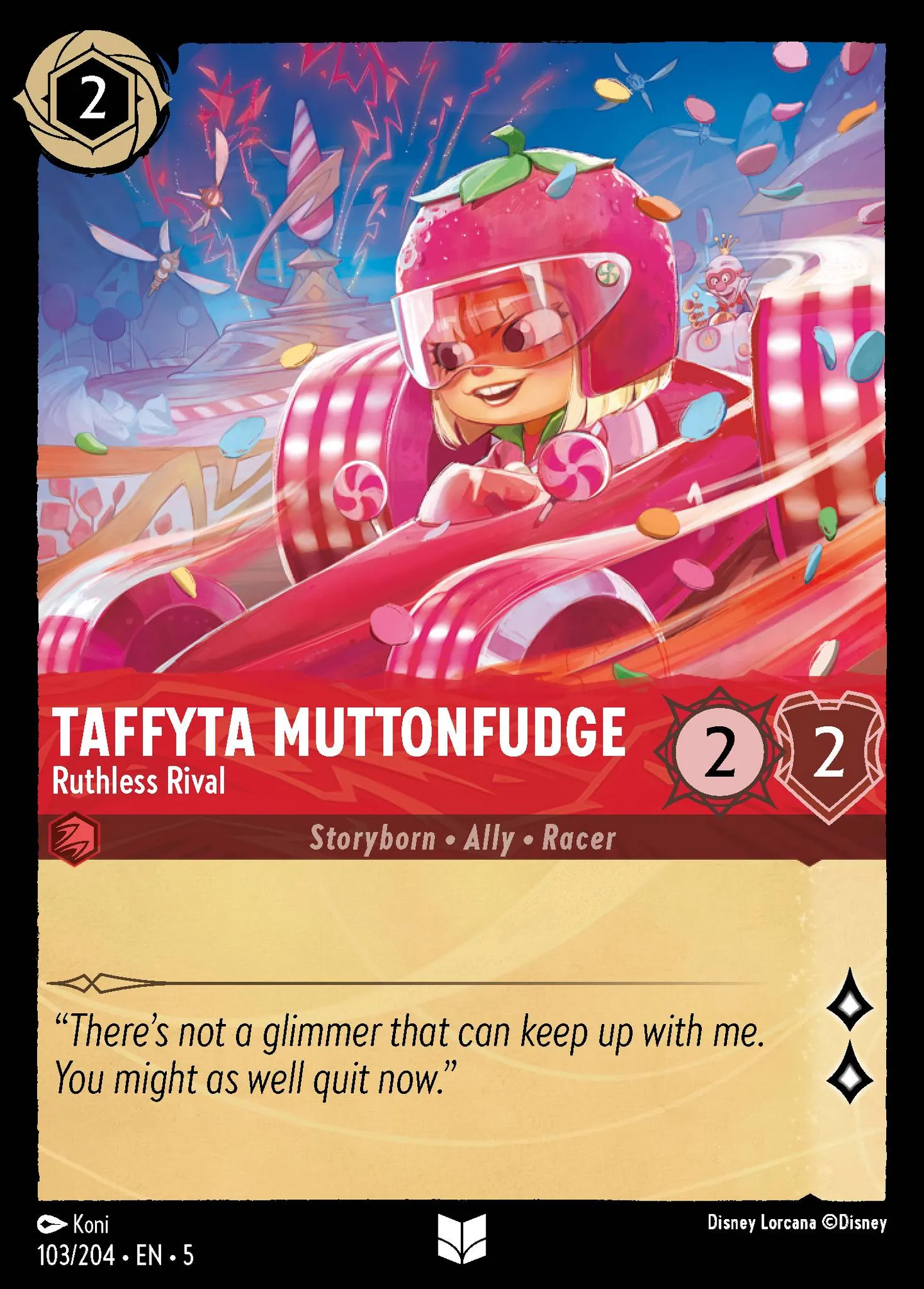 Taffyta Crème Brûlée - Rivale implacable — Shimmering Skies — Lorcana