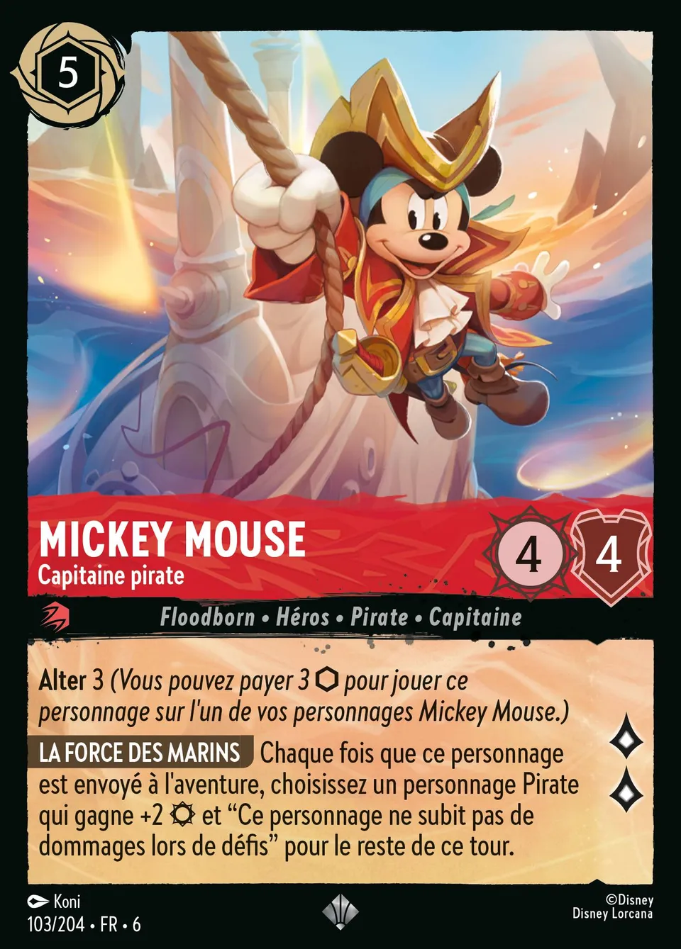 Mickey Mouse - Capitaine pirate from Azurite Sea - Lorcana