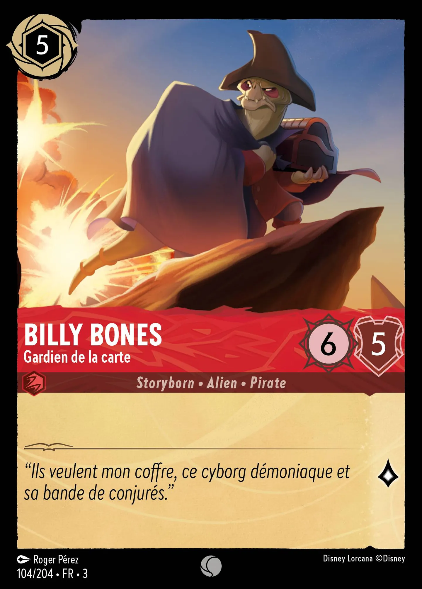Billy Bones - Gardien de la carte — Into the Inklands — Lorcana