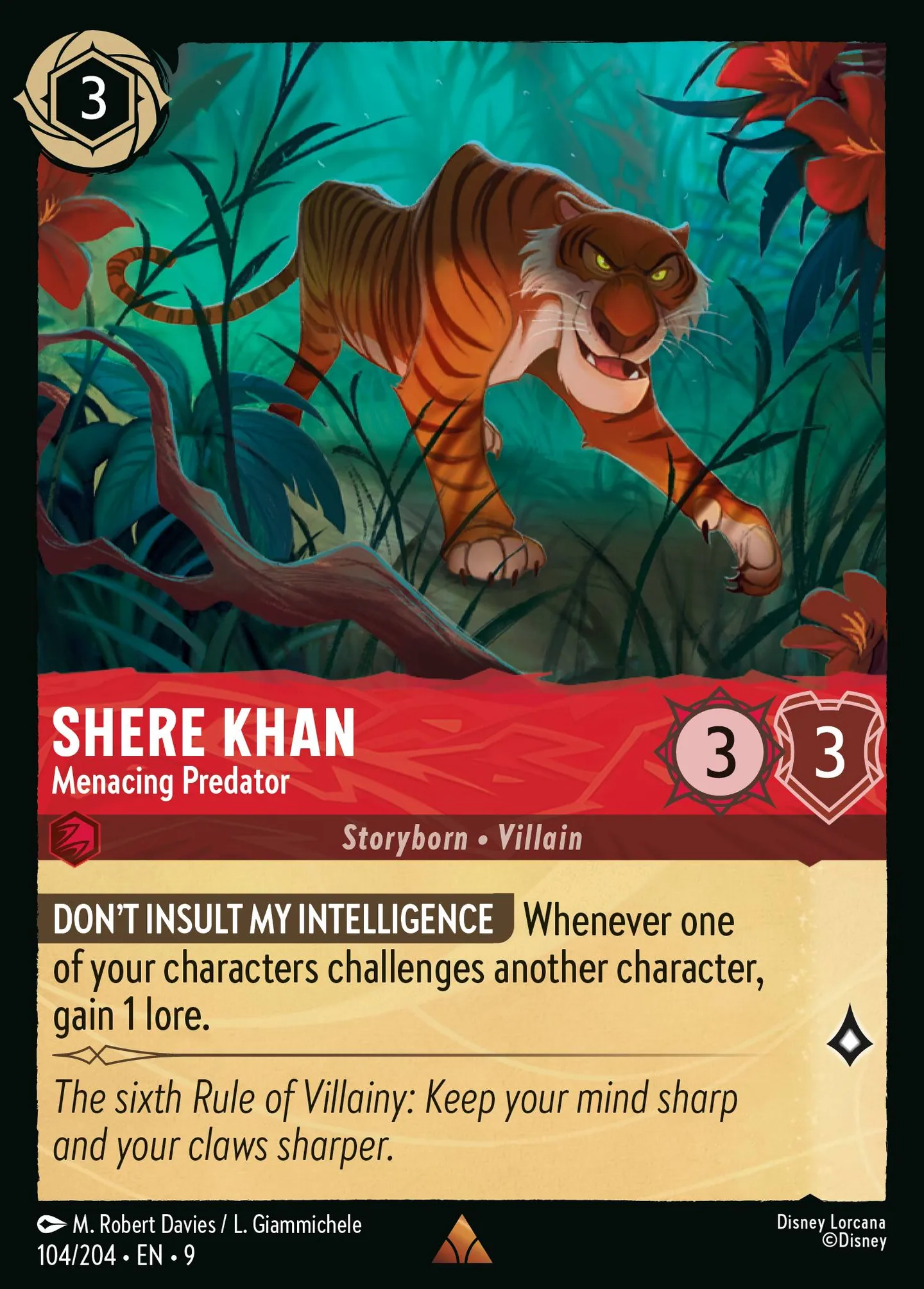 Shere Khan - Menacing Predator — Fabled — Lorcana