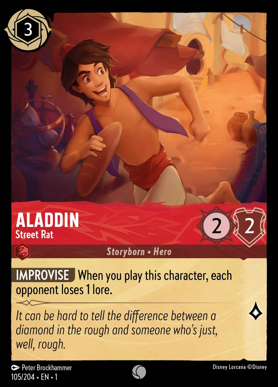 Aladdin - Street Rat from The First Chapter - Lorcana