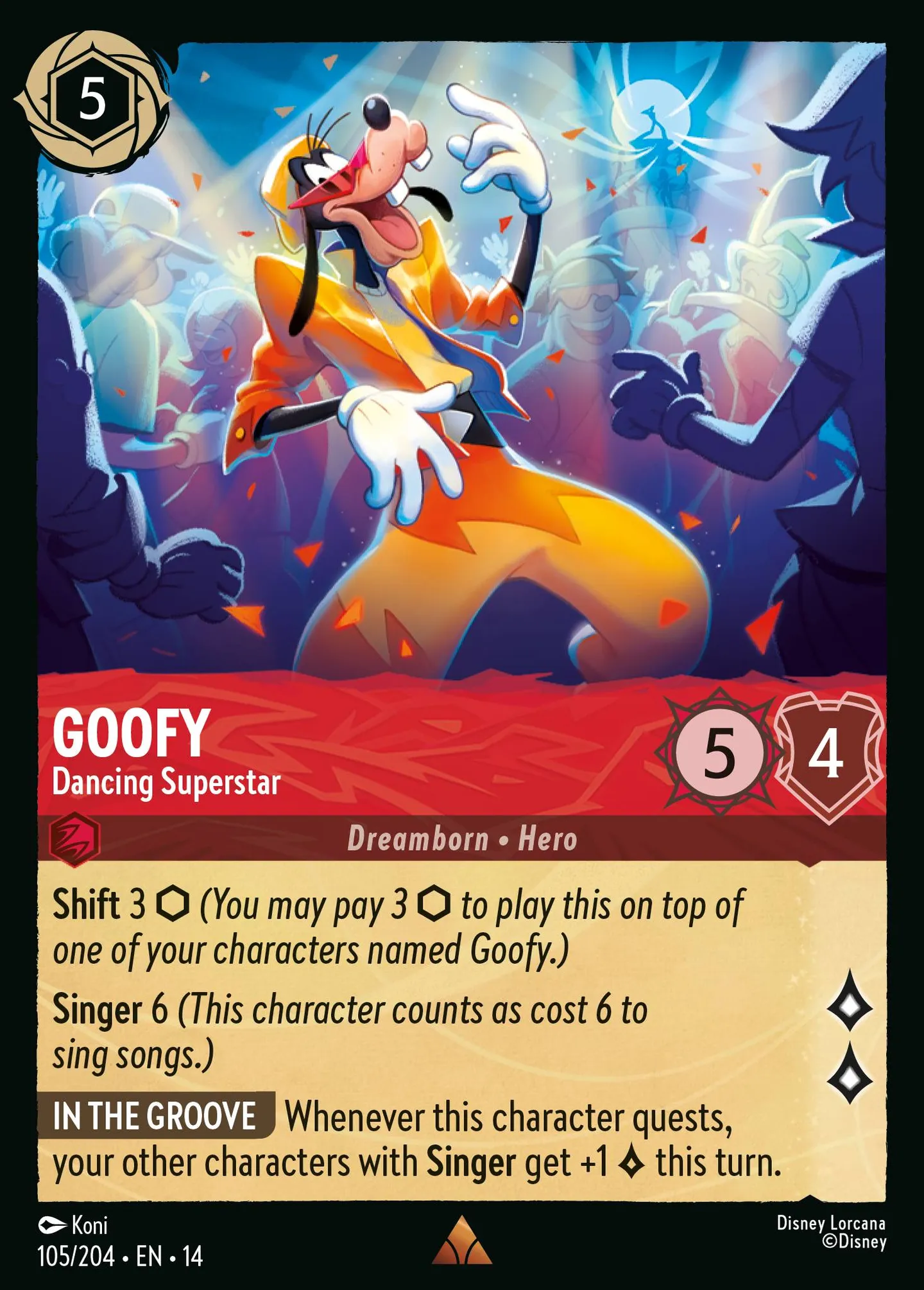 Goofy - Dancing Superstar — Hyperia City — Lorcana