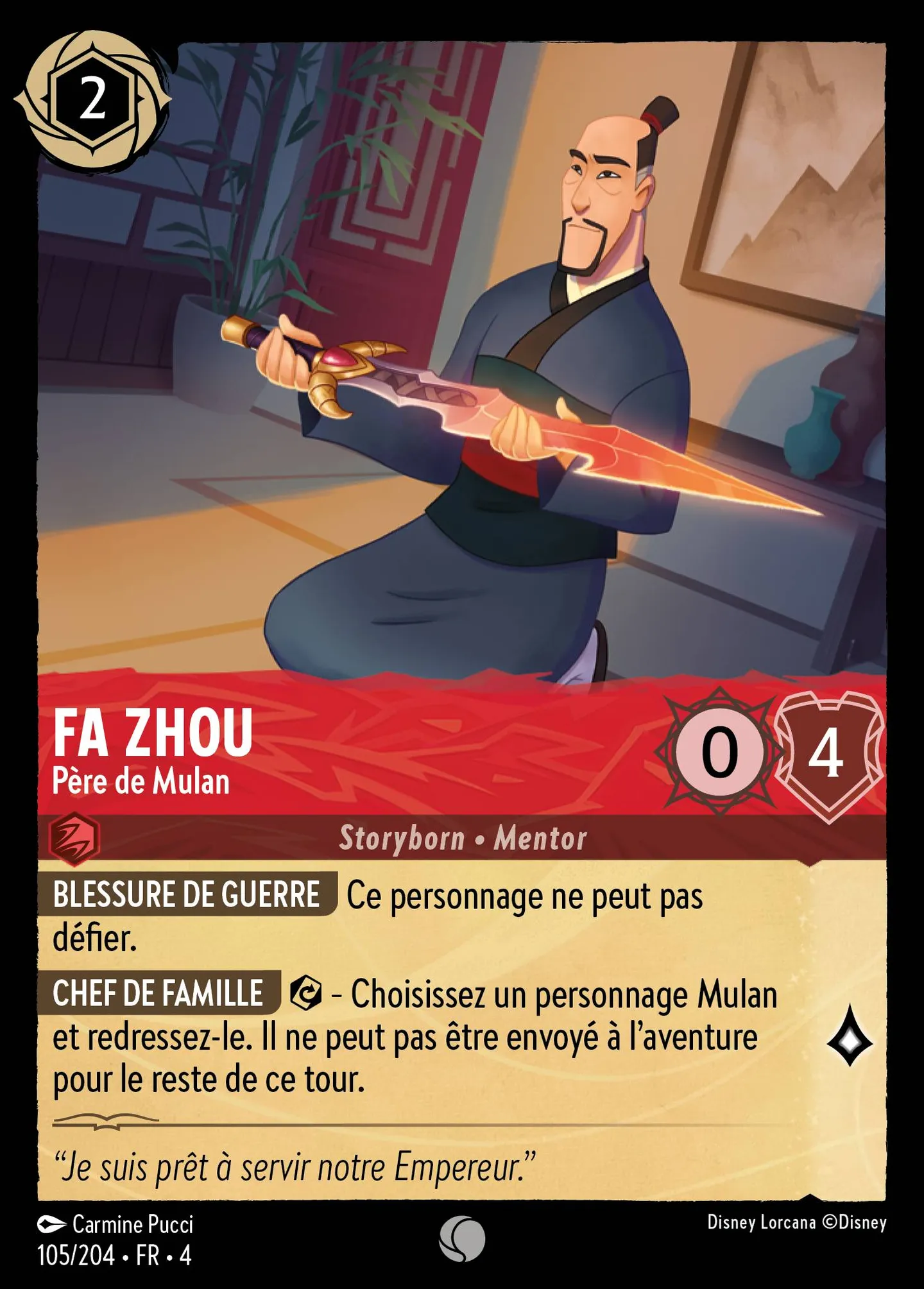 Fa Zhou - Père de Mulan — Ursula's Return — Lorcana