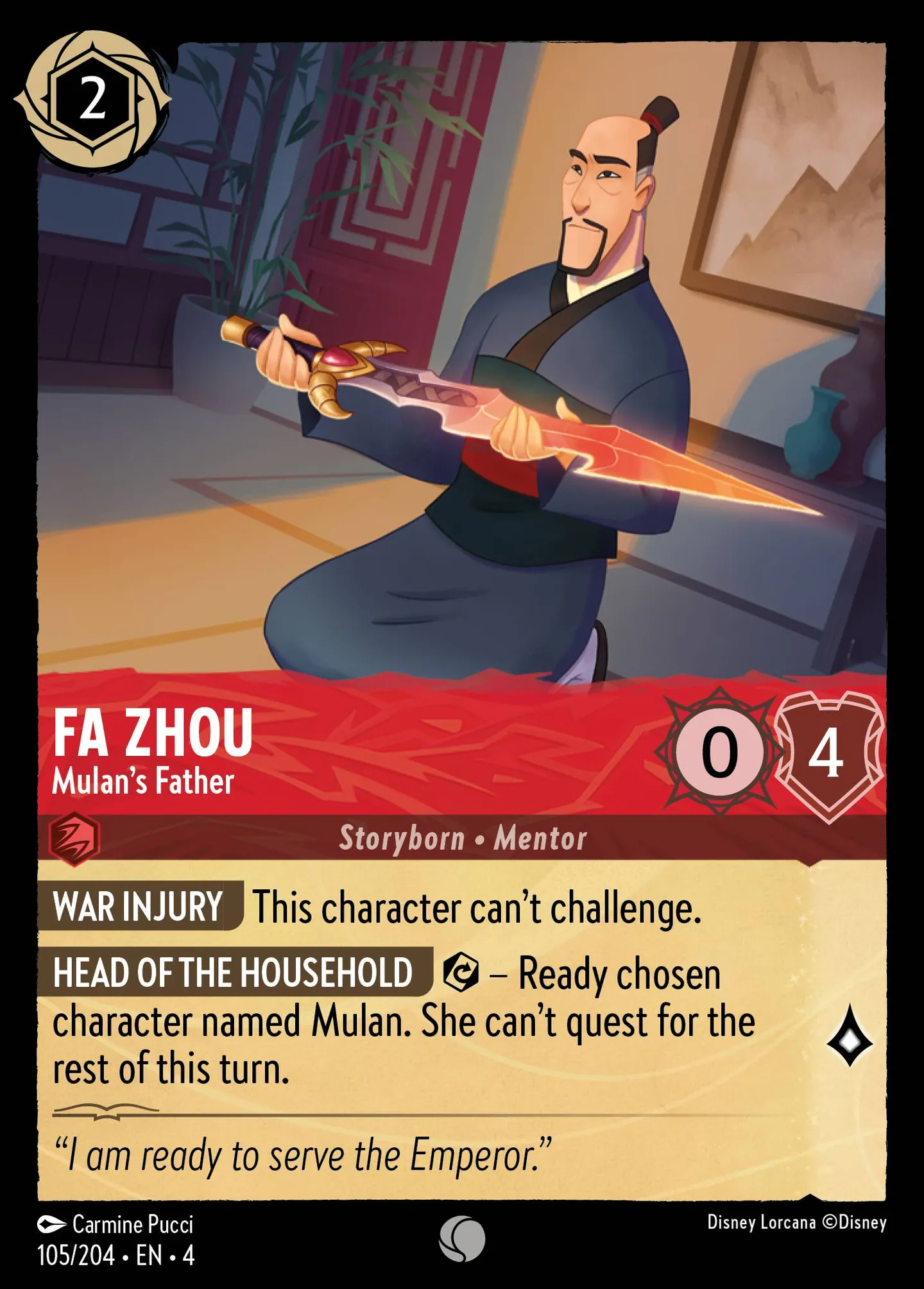 Fa Zhou - Père de Mulan — Ursula's Return — Lorcana