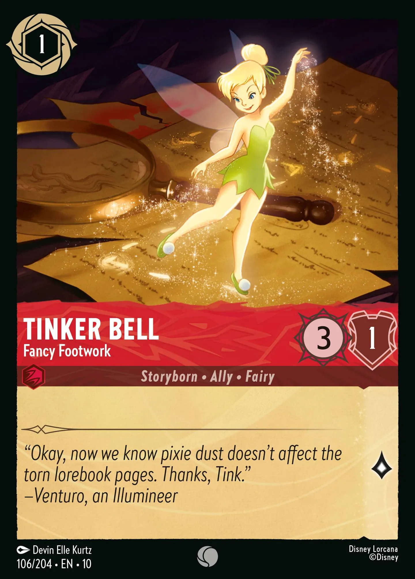 Tinker Bell - Fancy Footwork — Whispers in the Well — Lorcana