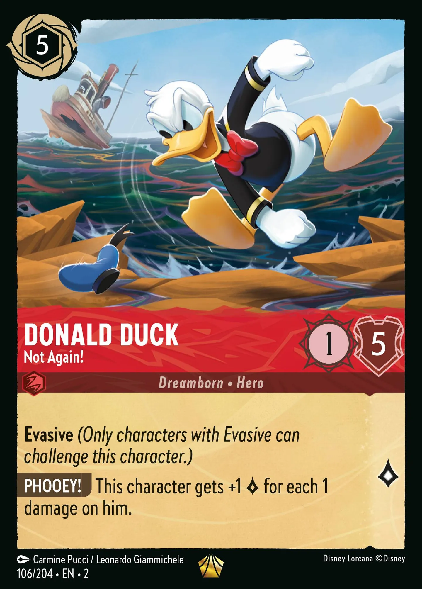 Donald Duck - Not Again! — Rise of the Floodborn — Lorcana