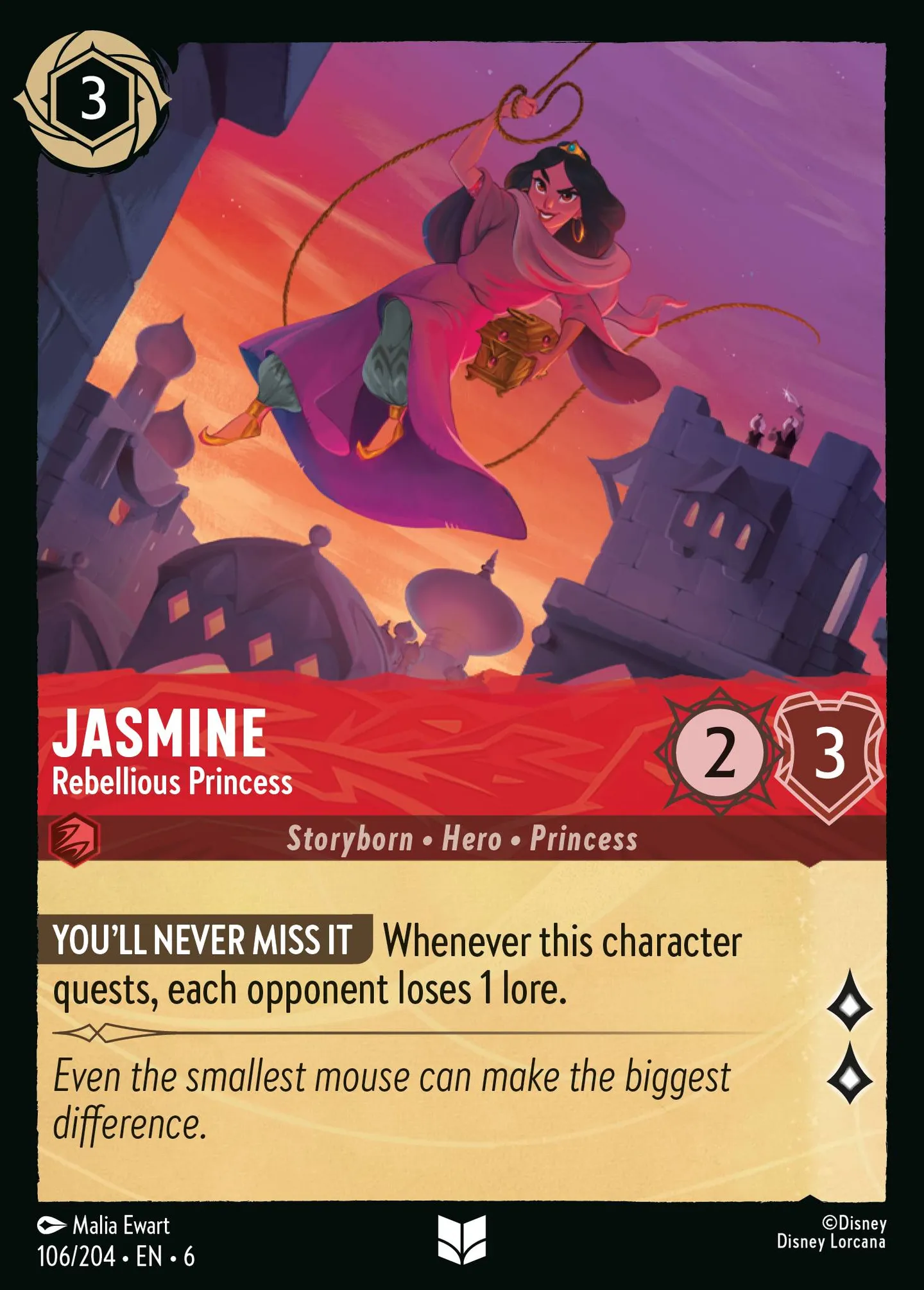 Jasmine - Princesse rebelle — Azurite Sea — Lorcana