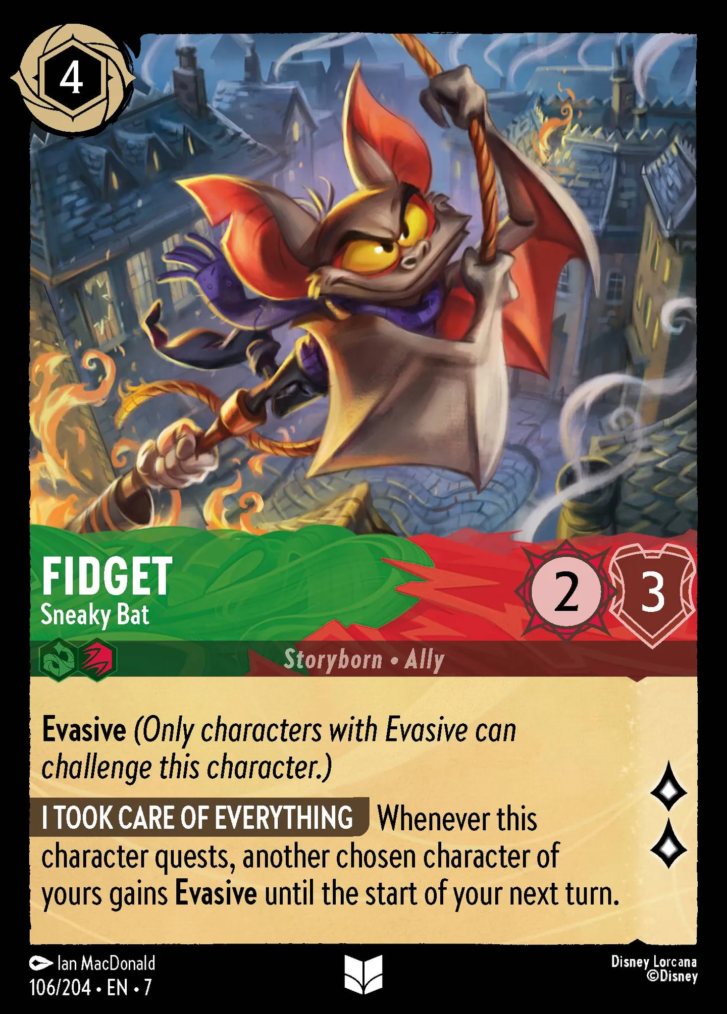 Fidget - Chauve-souris furtive — Archazia's Island — Lorcana