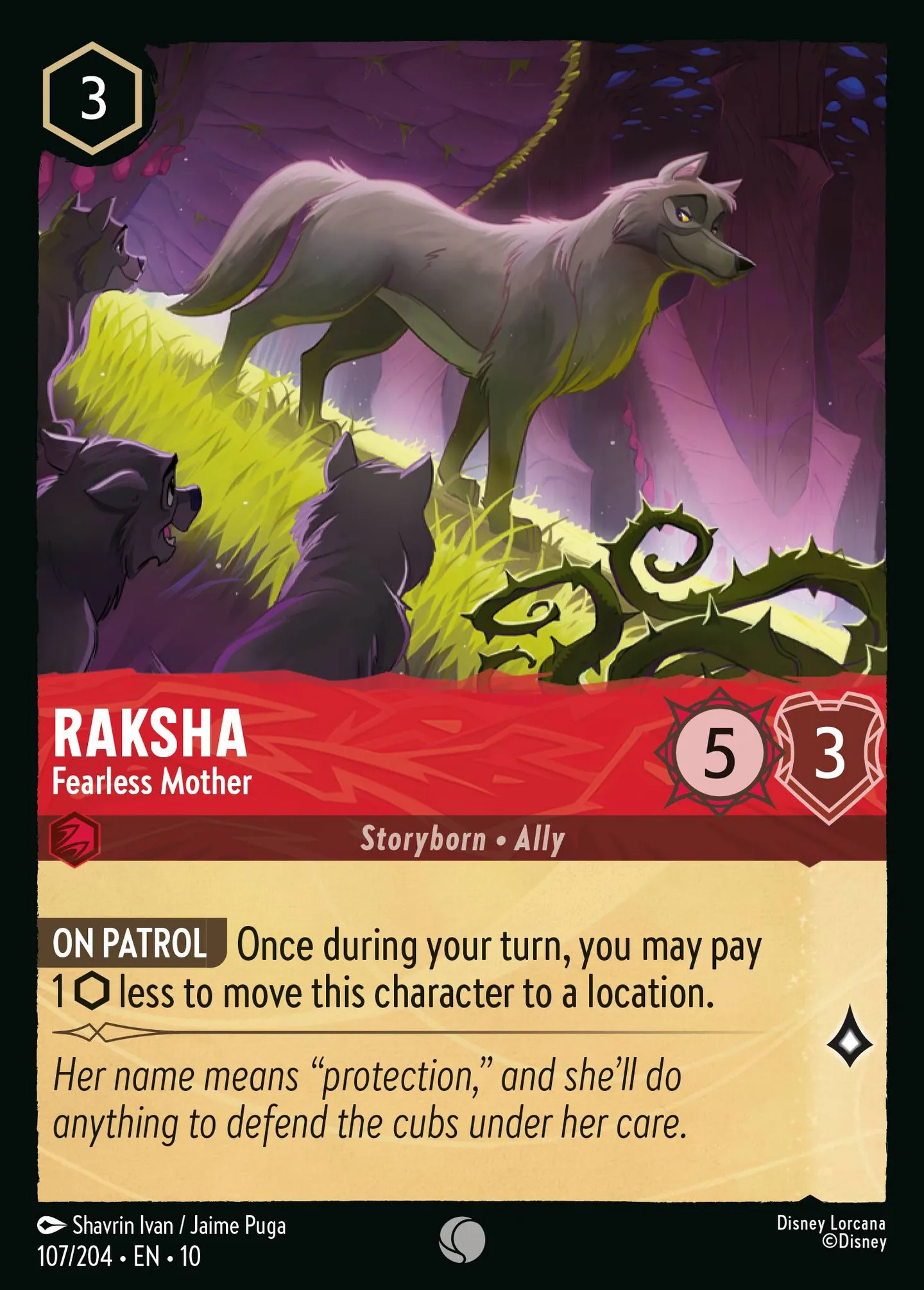 Raksha - Fearless Mother — Whispers in the Well — Lorcana