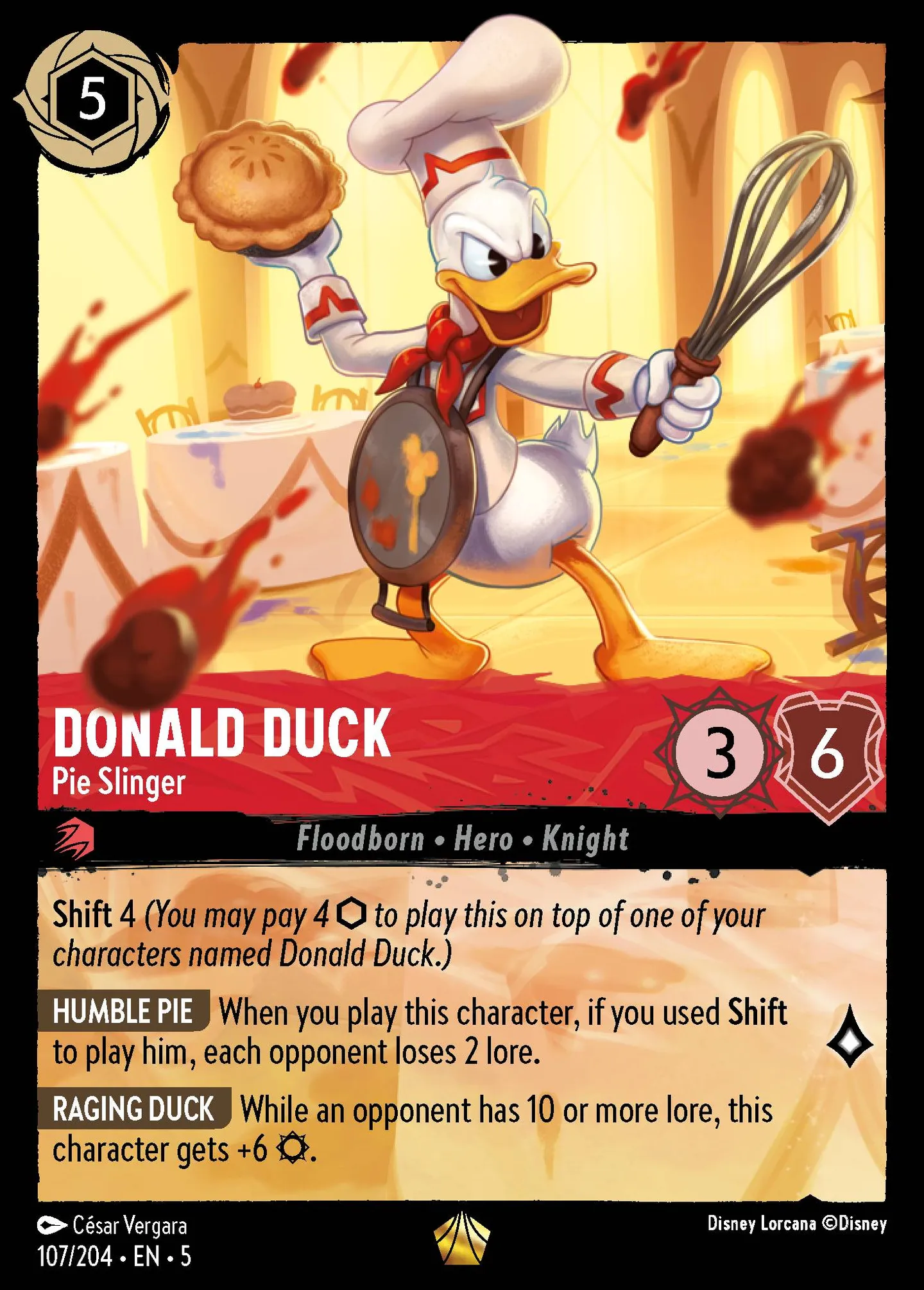 Donald - Lanceur de tartes — Shimmering Skies — Lorcana
