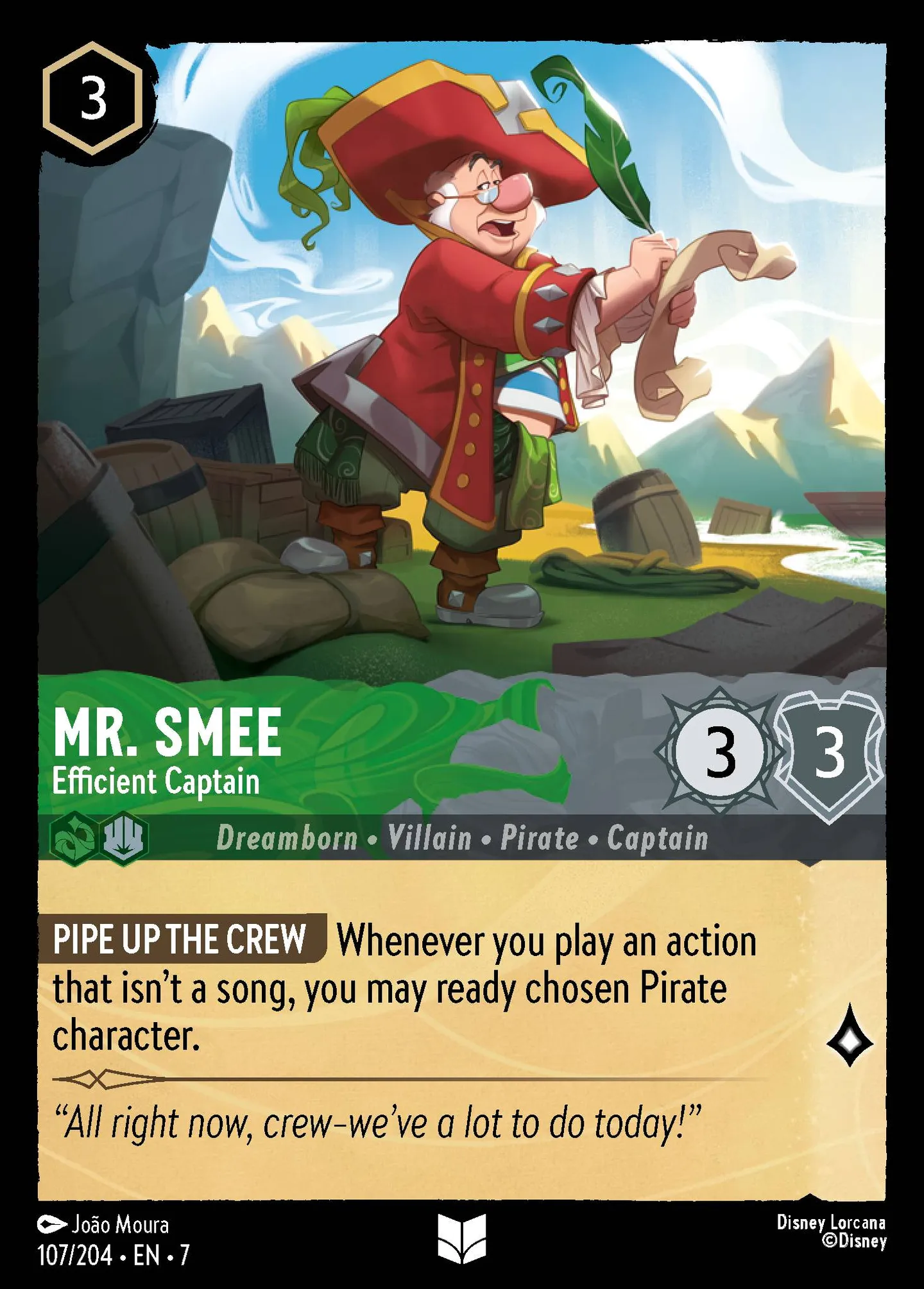 Mr. Smee - Efficient Captain — Archazia's Island — Lorcana