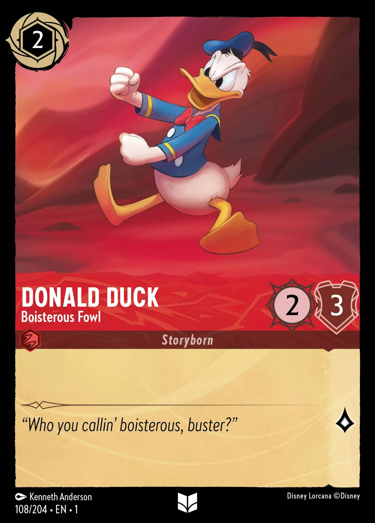 Donald Duck - Boisterous Fowl — The First Chapter — Lorcana