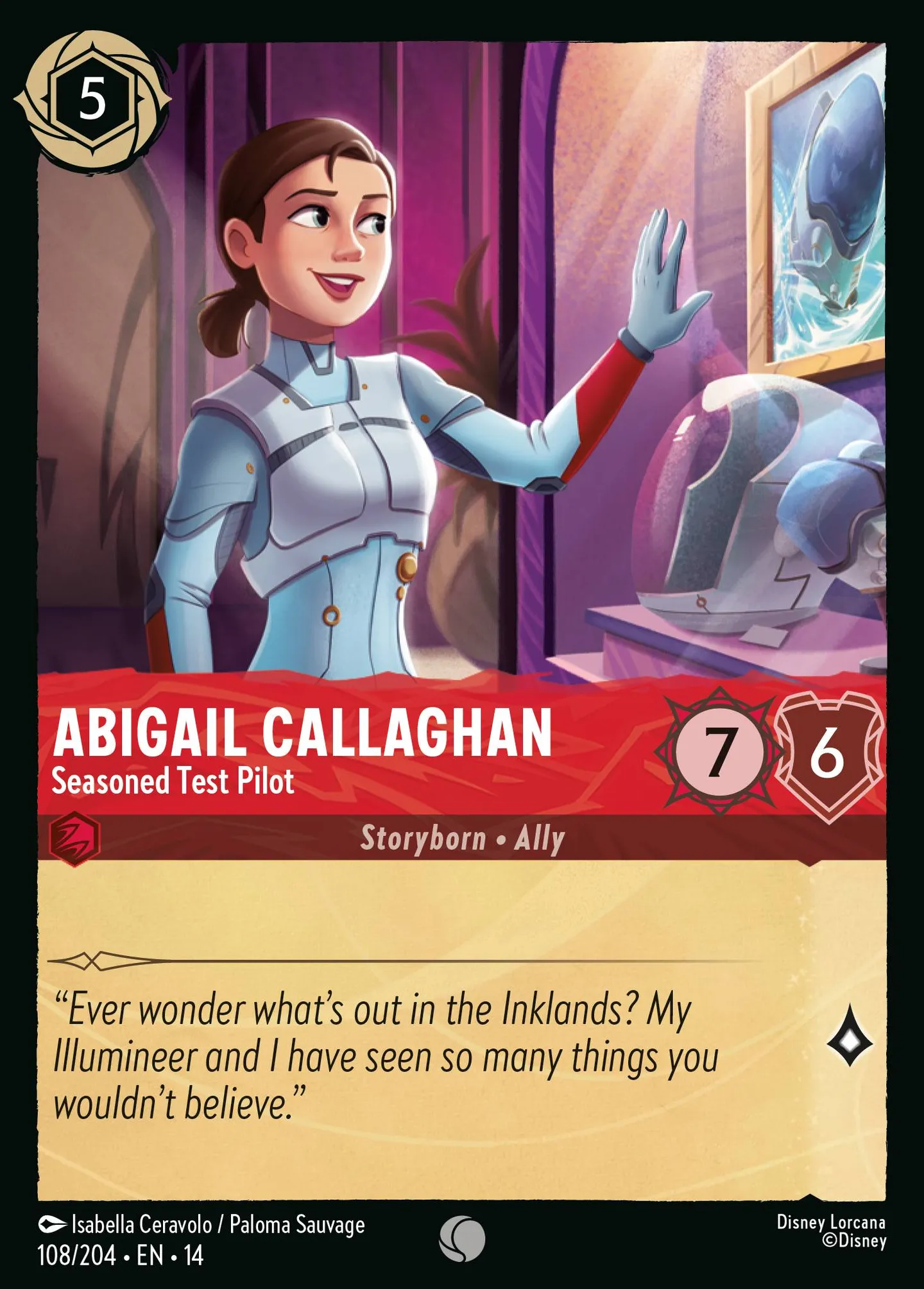 Abigail Callaghan - Seasoned Test Pilot — Hyperia City — Lorcana